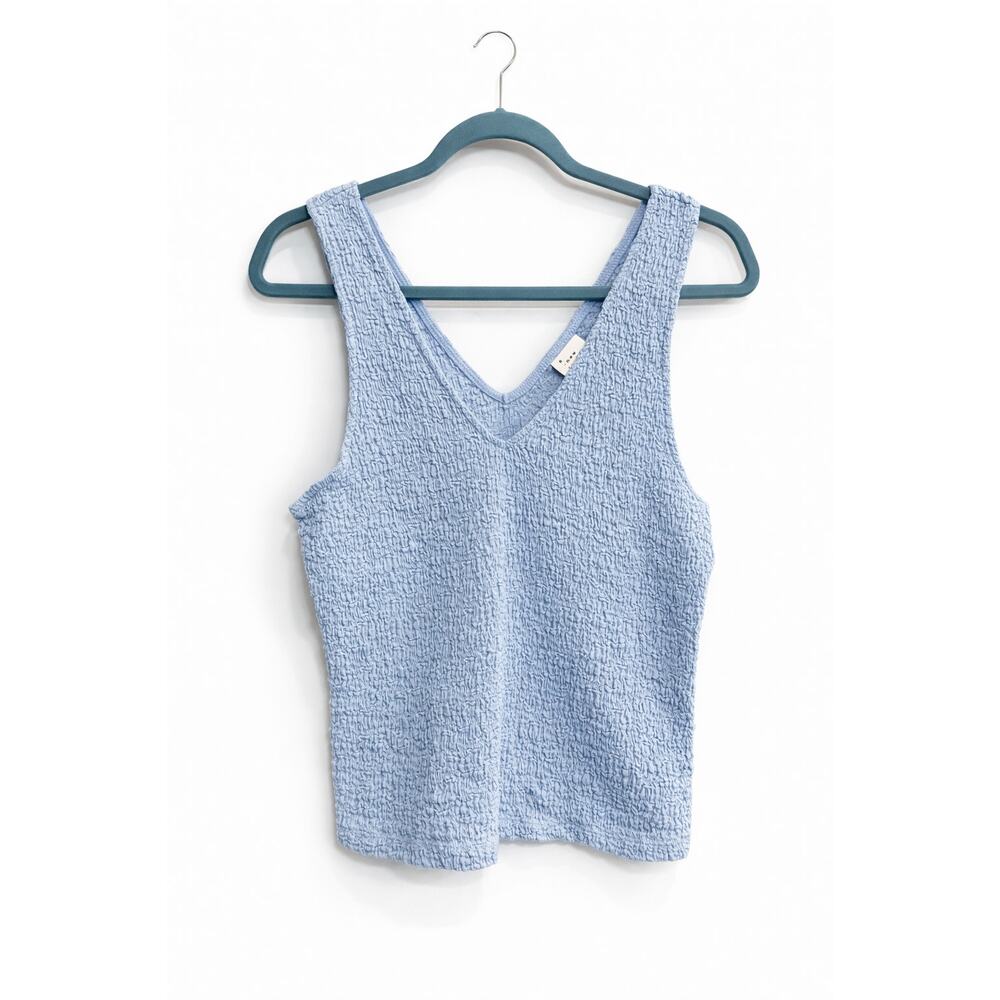 A New Day Light Blue Stretch Tank Top Womens Medium NWT Ribbed